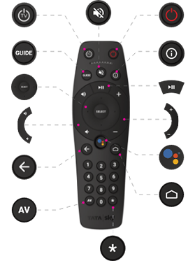 Tata sky binge 2024 plus remote app